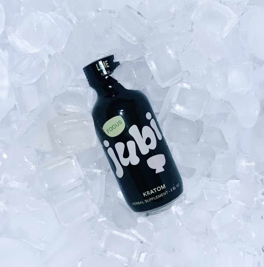 Jubi Focus shot on ice cubes.