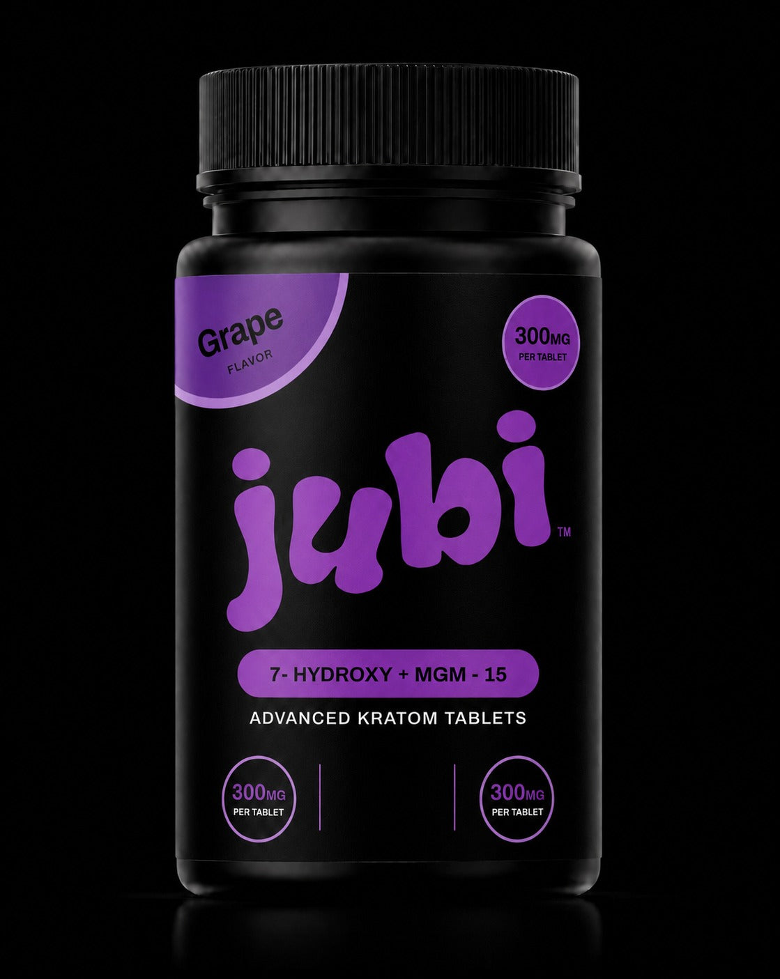 Jubi 7-Hydroxy + MGM-15 300MG Tablets – Assorted Flavors (unbranded packaging)
