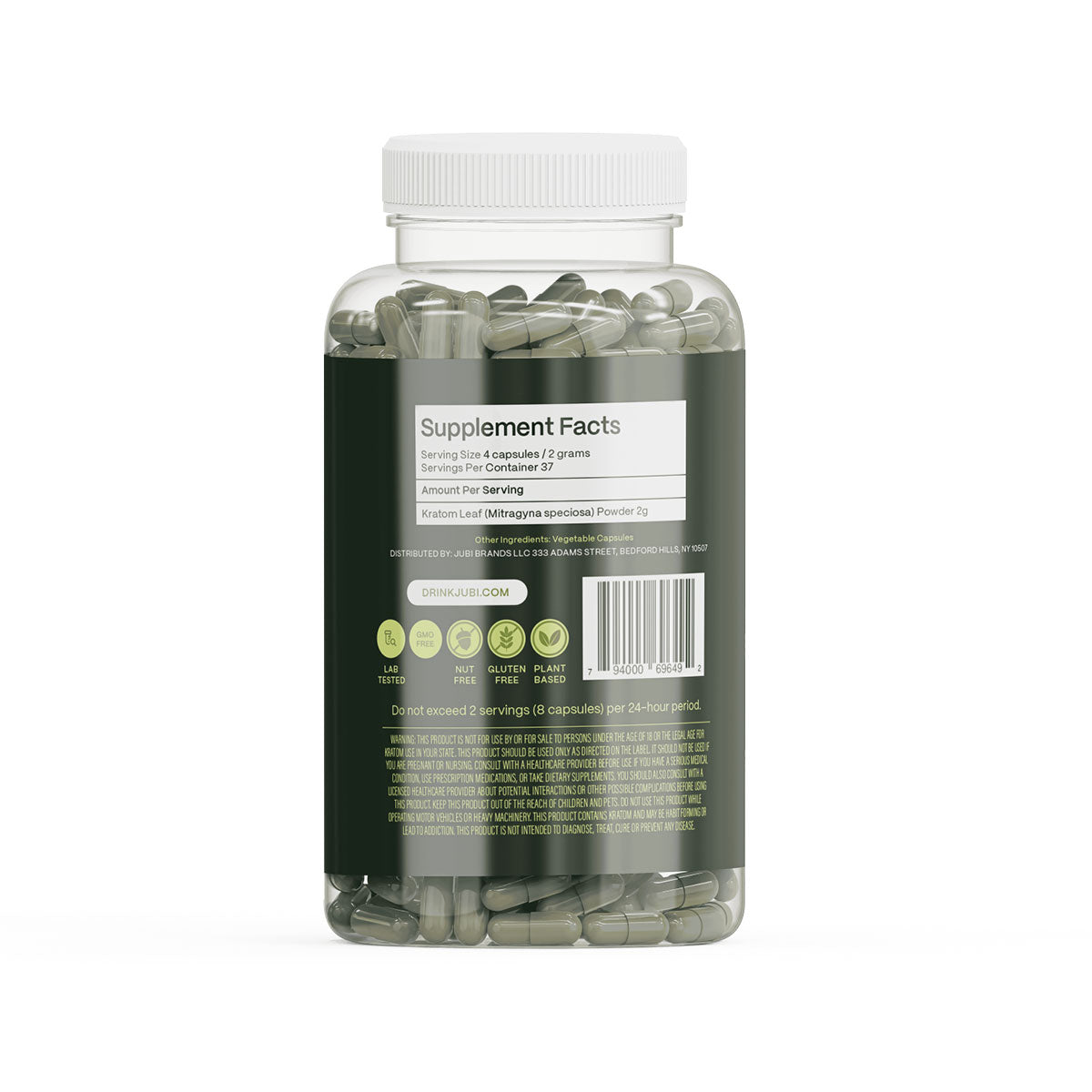 Maeng Da Kratom Vegetable Capsules - 3 Strains