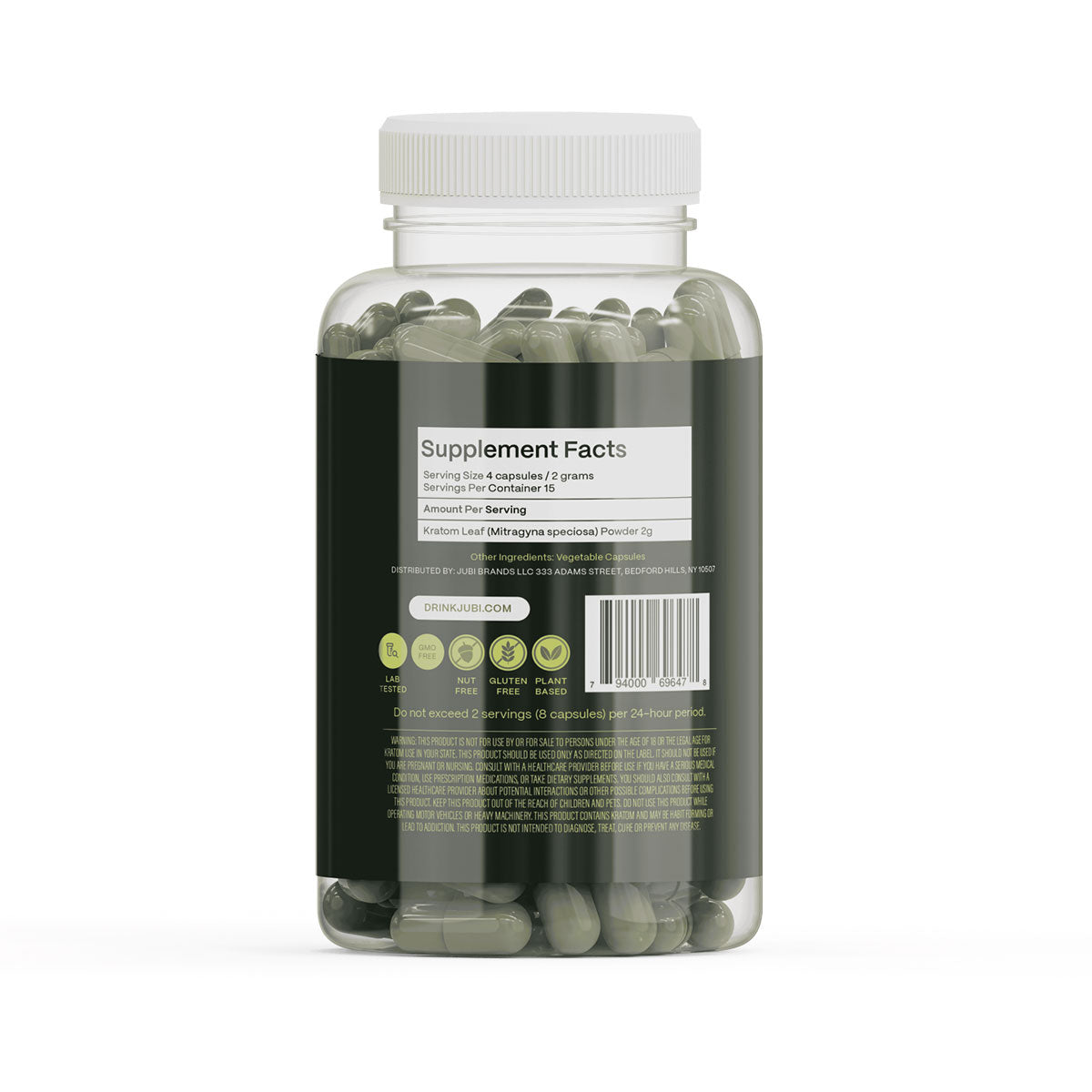 Maeng Da Kratom Vegetable Capsules - 3 Strains