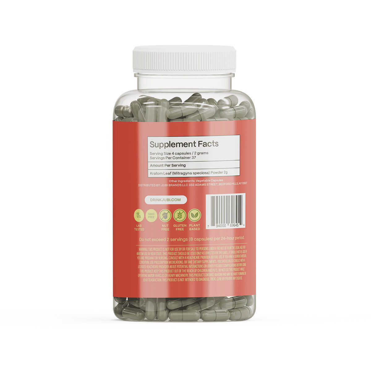 Maeng Da Kratom Vegetable Capsules - 3 Strains