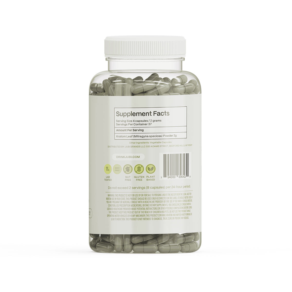 Maeng Da Kratom Vegetable Capsules - 3 Strains