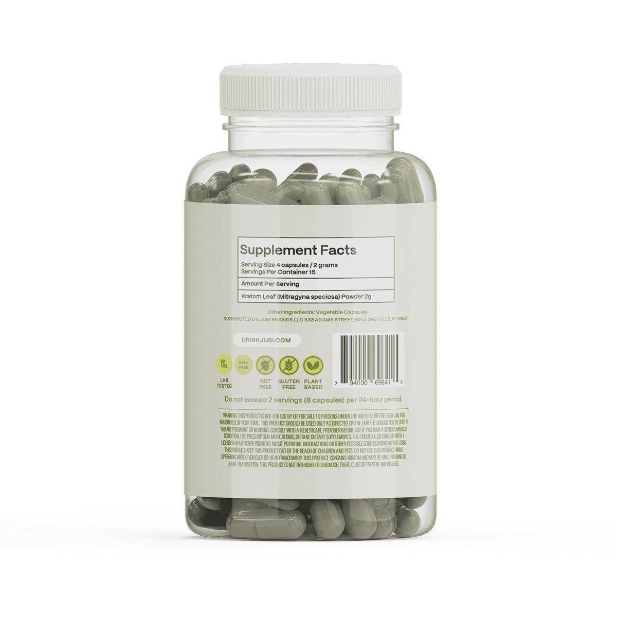 Maeng Da Kratom Vegetable Capsules - 3 Strains