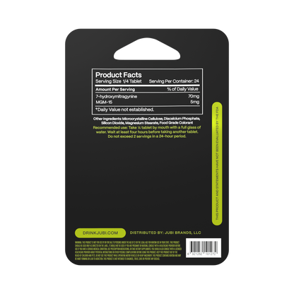 Jubi 7-Hydroxy + MGM-15 Advanced Kratom Tablets – 1500mg Pack