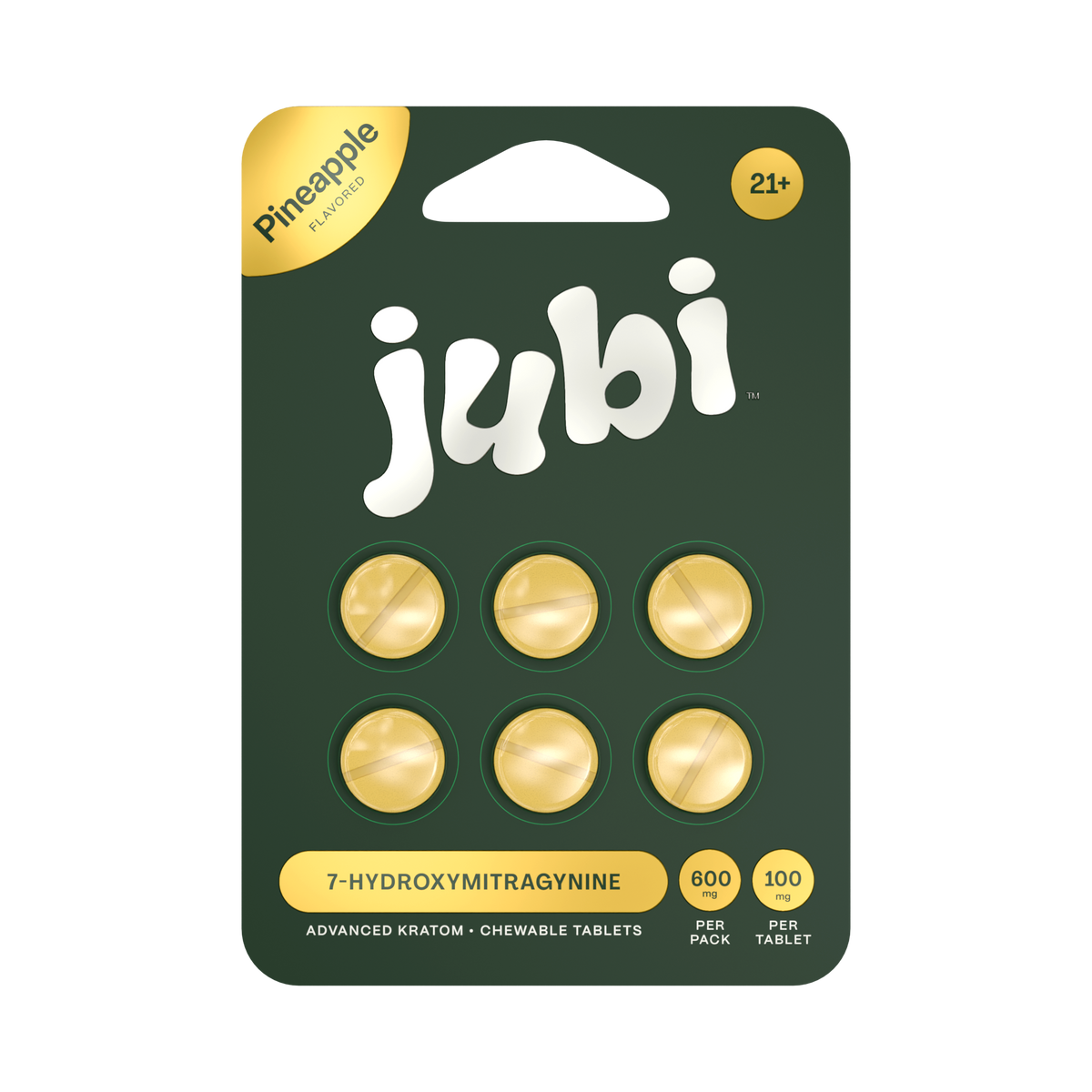 Jubi 7OH 100mg Chewable Tablets | Premium 7-OH Kratom Extract