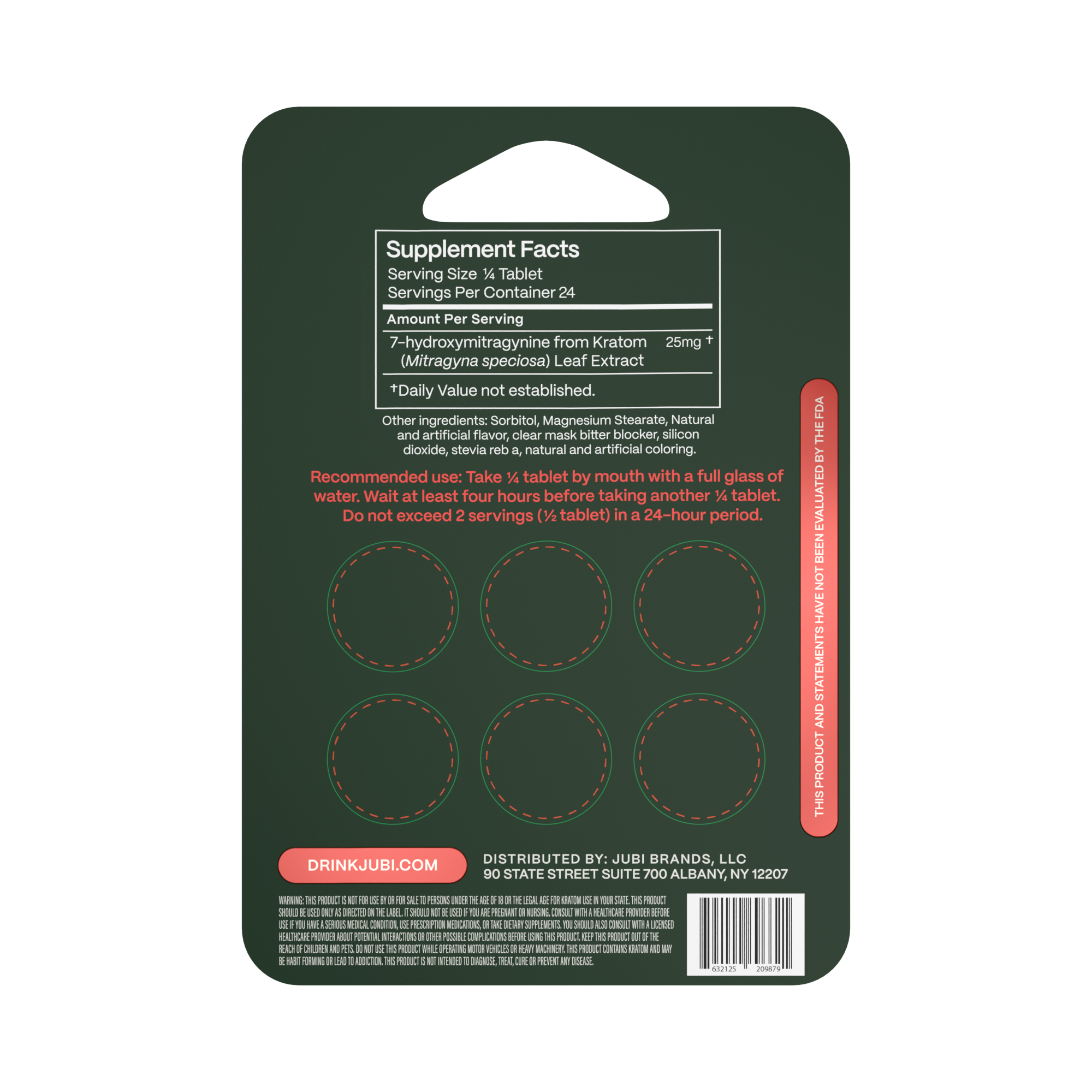 Jubi 7OH 100mg Chewable Tablets | Premium 7-OH Kratom Extract