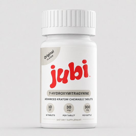 Jubi 7-Hydroxymitragynine Chewable Tablets – 10CT | 30MG Per Tablet | 300MG Total
