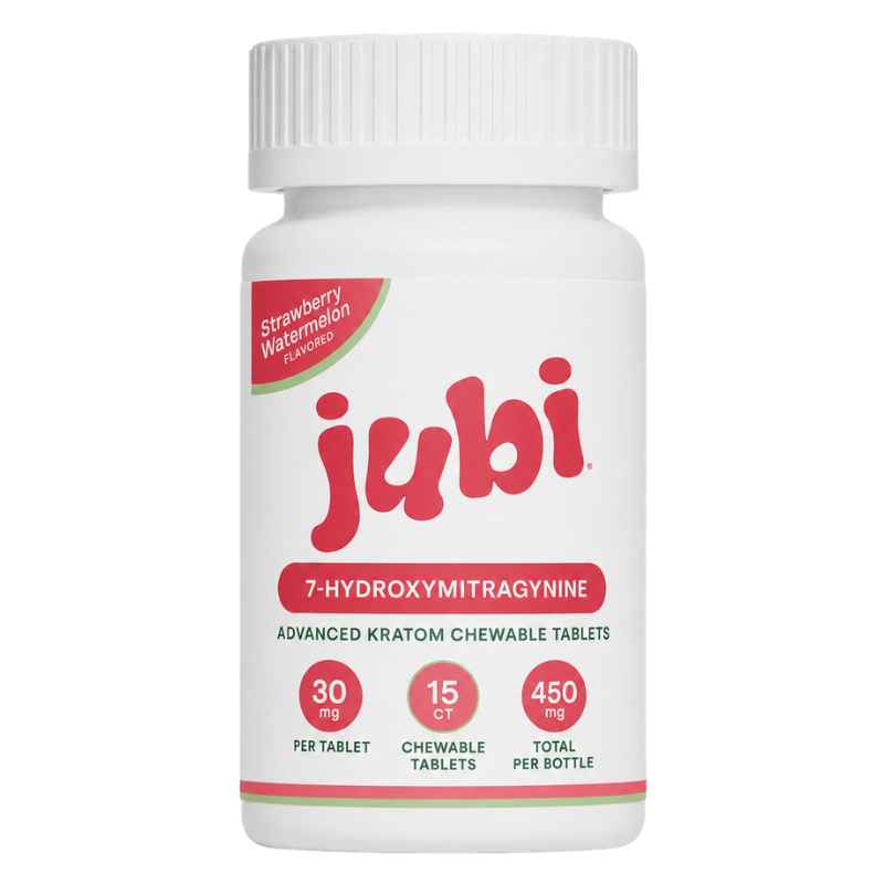 Jubi 7-Hydroxymitragynine Chewable Tablets – 15CT | Strawberry Watermelon | 30MG Per Tablet | 450MG Total