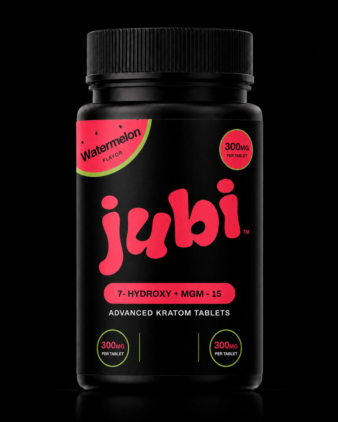 Jubi 7-Hydroxy + MGM-15 300MG Tablets – Assorted Flavors (unbranded packaging)