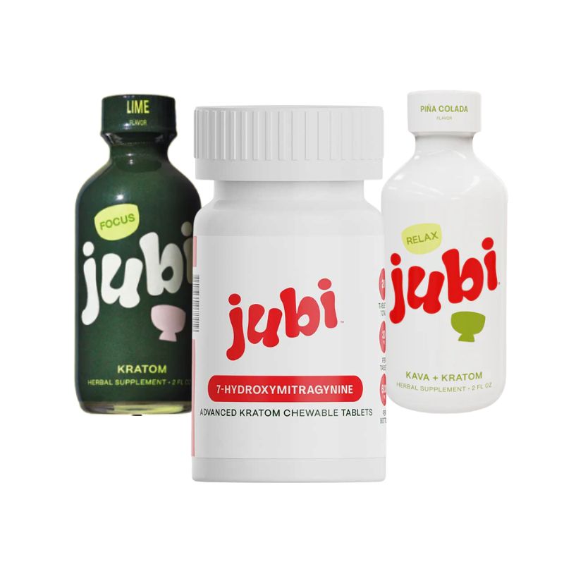 7OH Starter Kit | 20ct 30mg 7OH Tablets + Kratom Kava & Focus Shots – Jubi